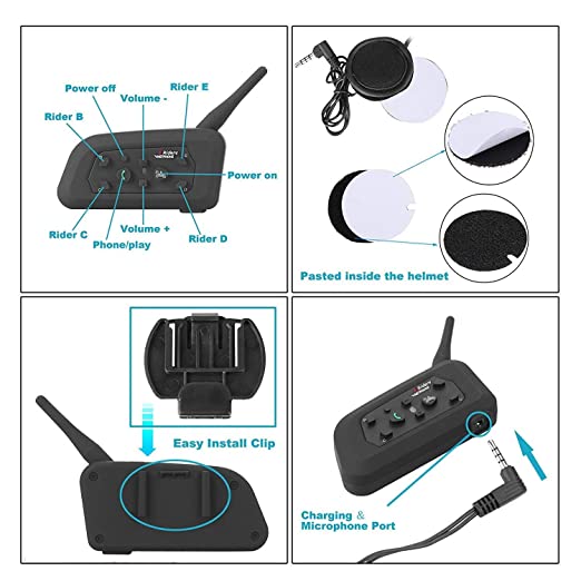 VNETPHONE V6 Motorcycle Bluetooth Intercom