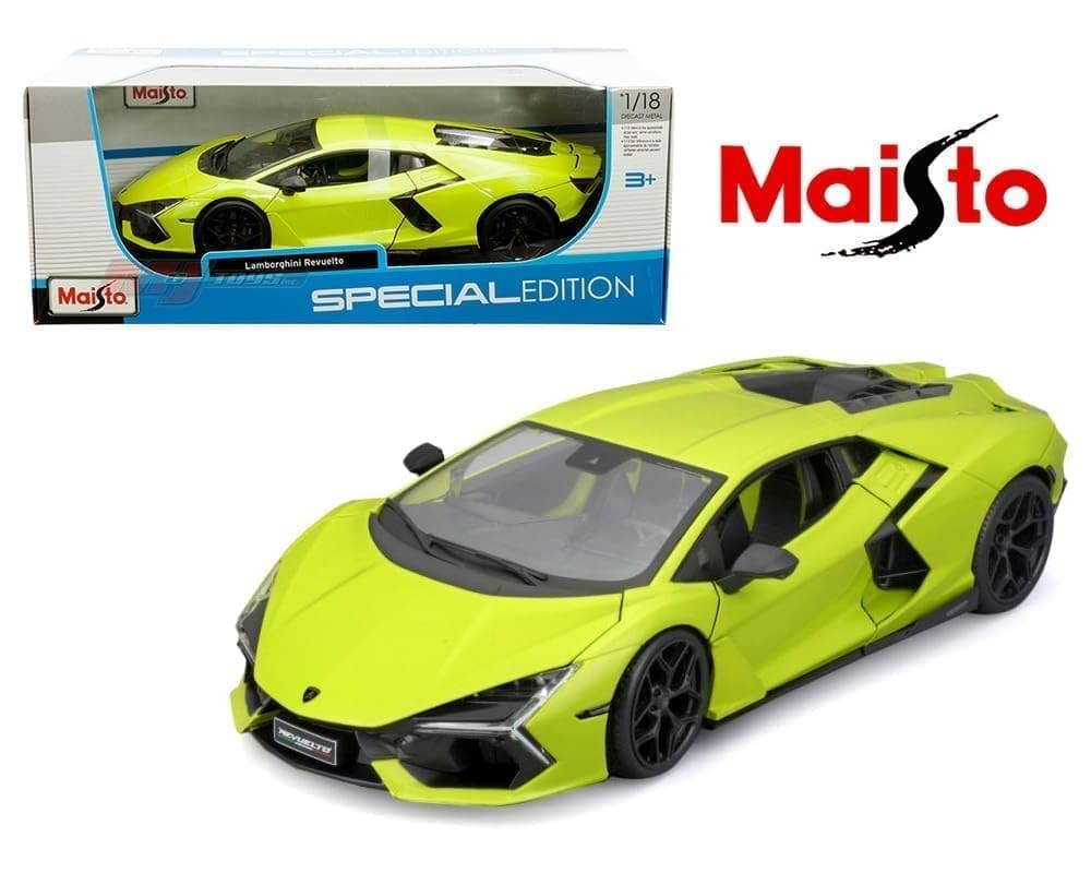 Diecast Model Car Compatible with Maisto Special Edition Lamborghini Revuelto 1:18 Scale Die-Cast Model Car, Lime Green