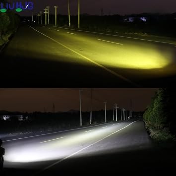 LIU HJG P91 6 LED Round Fog Light With Wiring Kit & Yellow Cap Waterproof & Heat Dissipation 60W 12V DC Power High Bright Yellow & White Light Reflection Universal fit for All Bike & Cars (Pack of 2)
