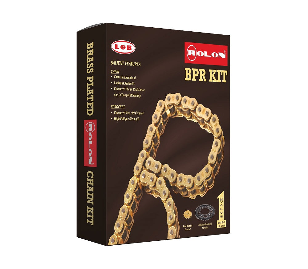 BRASS CHAIN AND SPROCKET KIT FOR DOMINAR 250 -KIT HPORC 391
