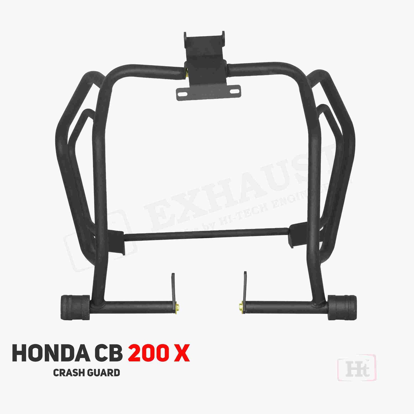 ADV CRASH GUARD WITH 2 METAL SLIDER FOR CB 200 X Black matt - HT Exhaust