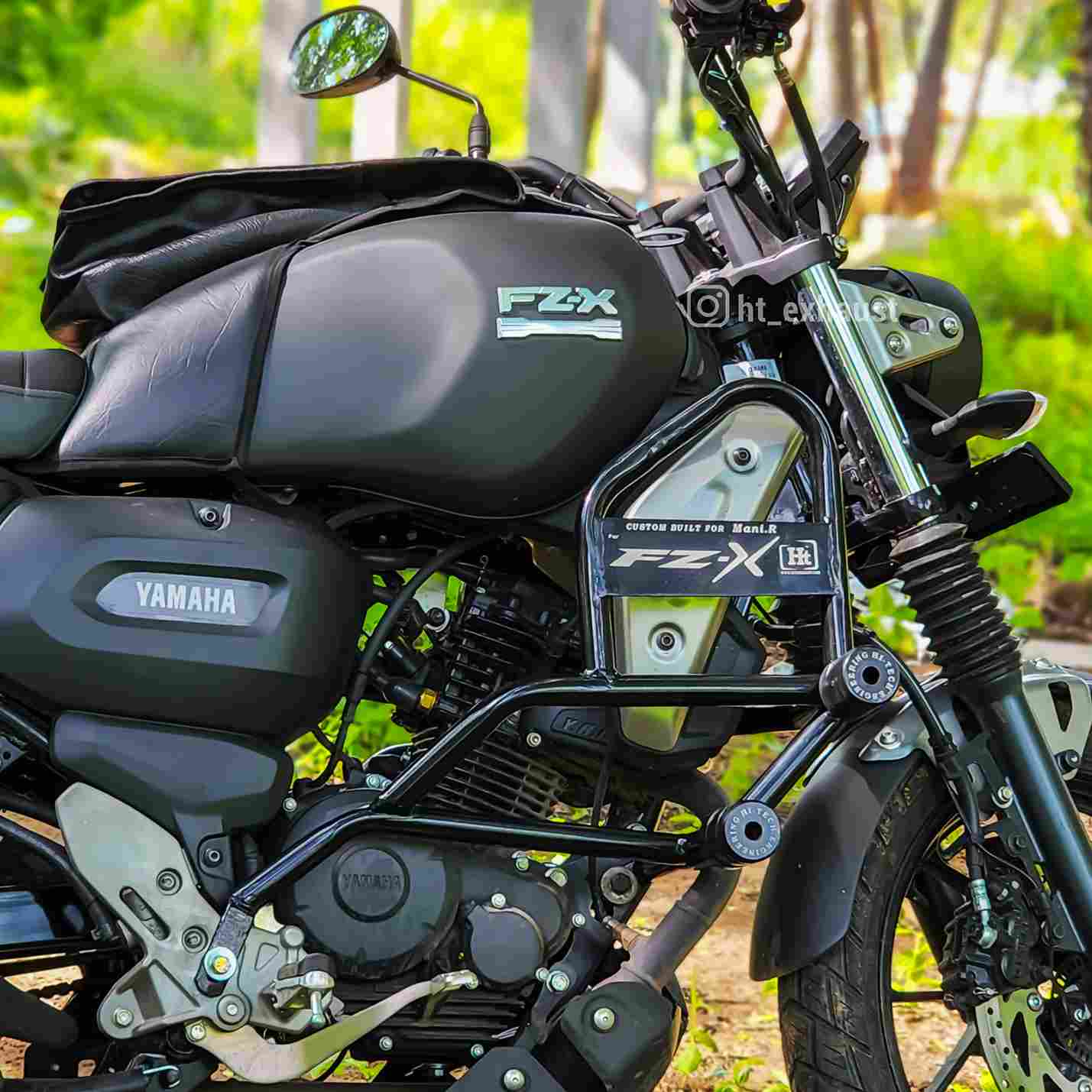 ADV CRASH GUARD FOR FZ-X WITH METAL SLIDER - HT EXHAUST