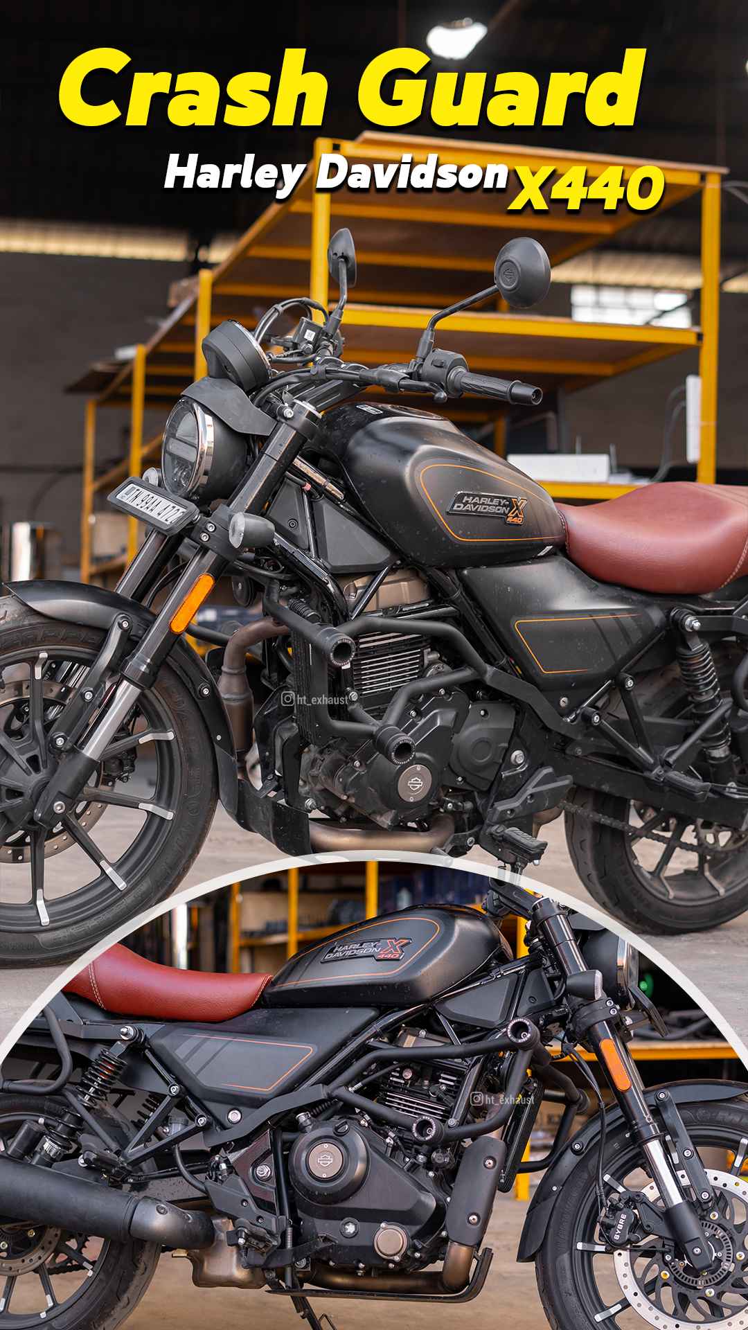 Crash guard for Harley Davidson X440 - HT EXHAUST