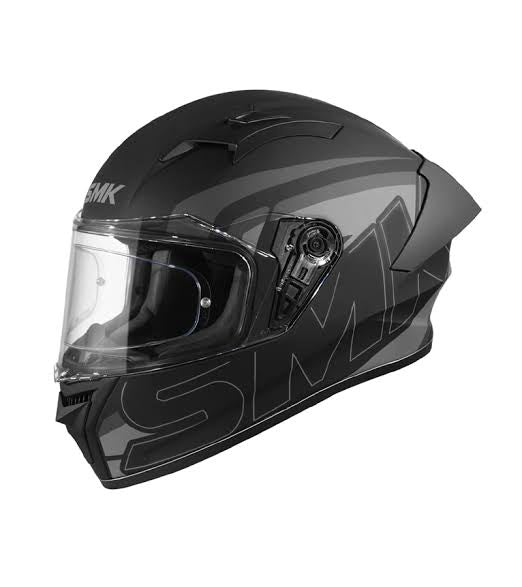 SMK Stellar Sports Stage Gloss Black Grey (GL262) Helmet