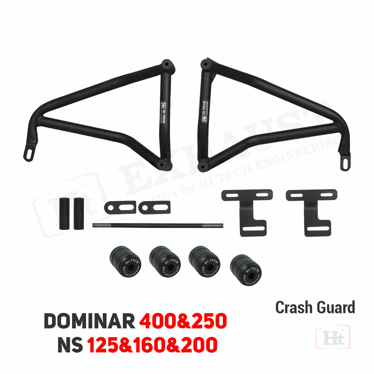 NS125&160&200/Dominar 250&400 Structure Crash Guard with 4 Metal Slider