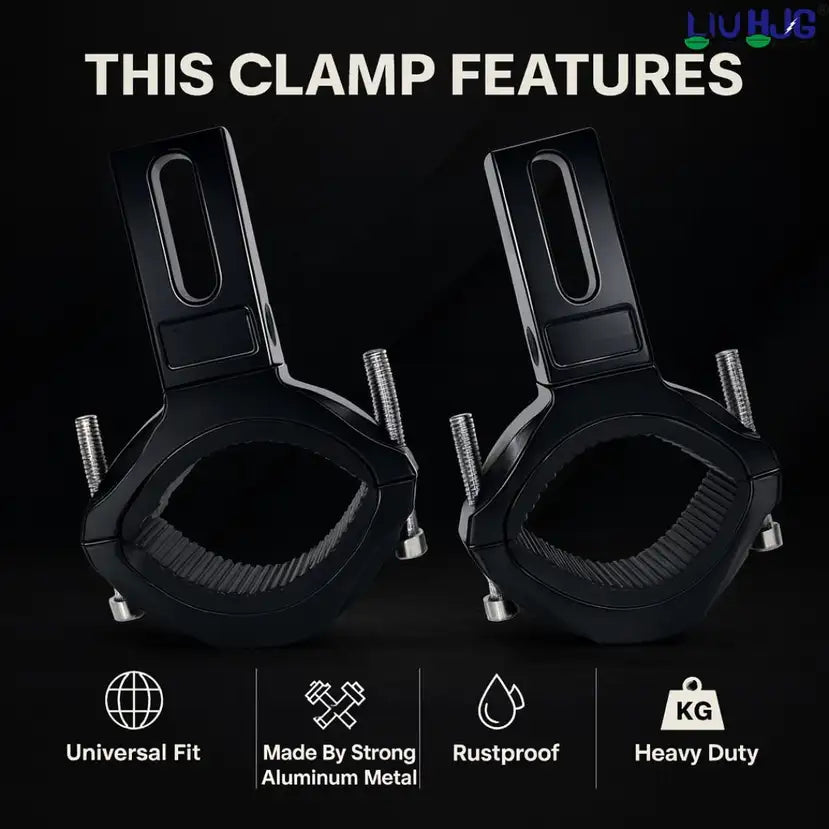 LIU HJG Heavy-Duty CNC Clamp | Adjustable Mount for Fog Lights Bike Headlight Mount