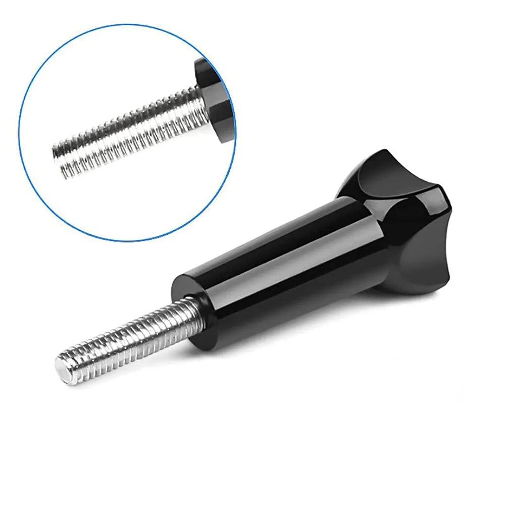 Long Thumb Knob Bolt (2 x Stainless Steel) Compatible with GoPro 13 12 11 10 9 8 7 6 5 4 4k Eken AKASO SJCAM DJI OSMO YI etc