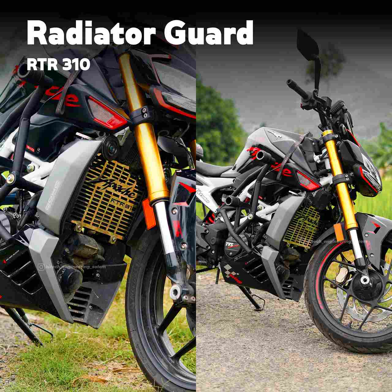 Apache RTR 310 Radiator Guard - HT EXHAUST