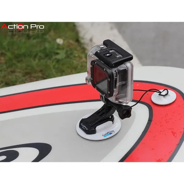 Adhesive Mount-1 x Round & 1 x Flat Mount 3M Round VHB Sticky Pads with Insurance Tethers Straps Compatible With Gopro Hero 13/12/11/10/9/8/7/6/5/4/3+/3/2/1/Insta 360/Yi/4K/Eken Action Cameras