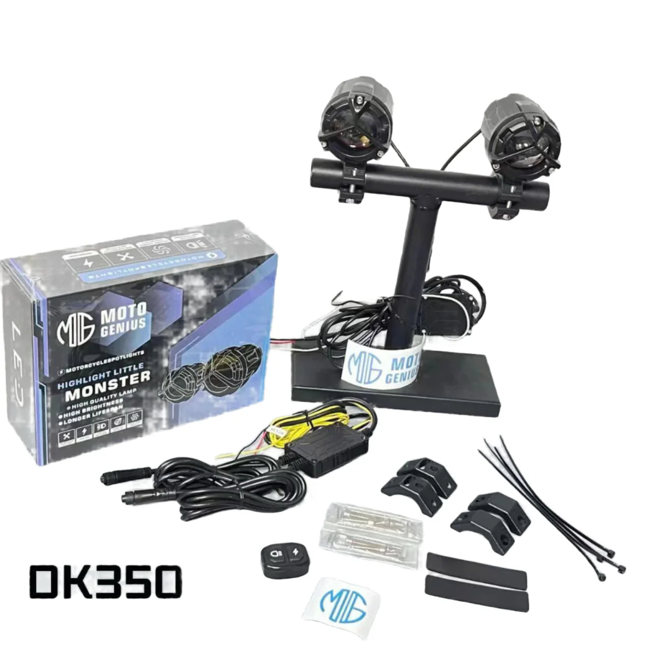 Moto genius DK-350 60 Watt Mercedes Fog light with Harness for all Motorcycles