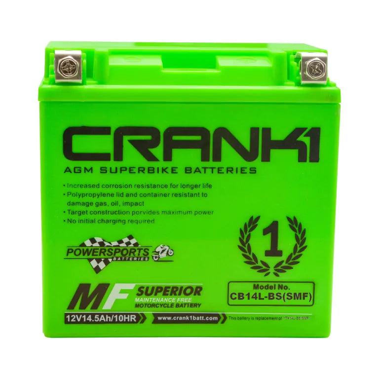 CRANK1 - Battery For HARLEY DAVIDSON SUPERLOW 883-CB14L-BS-CRANK1