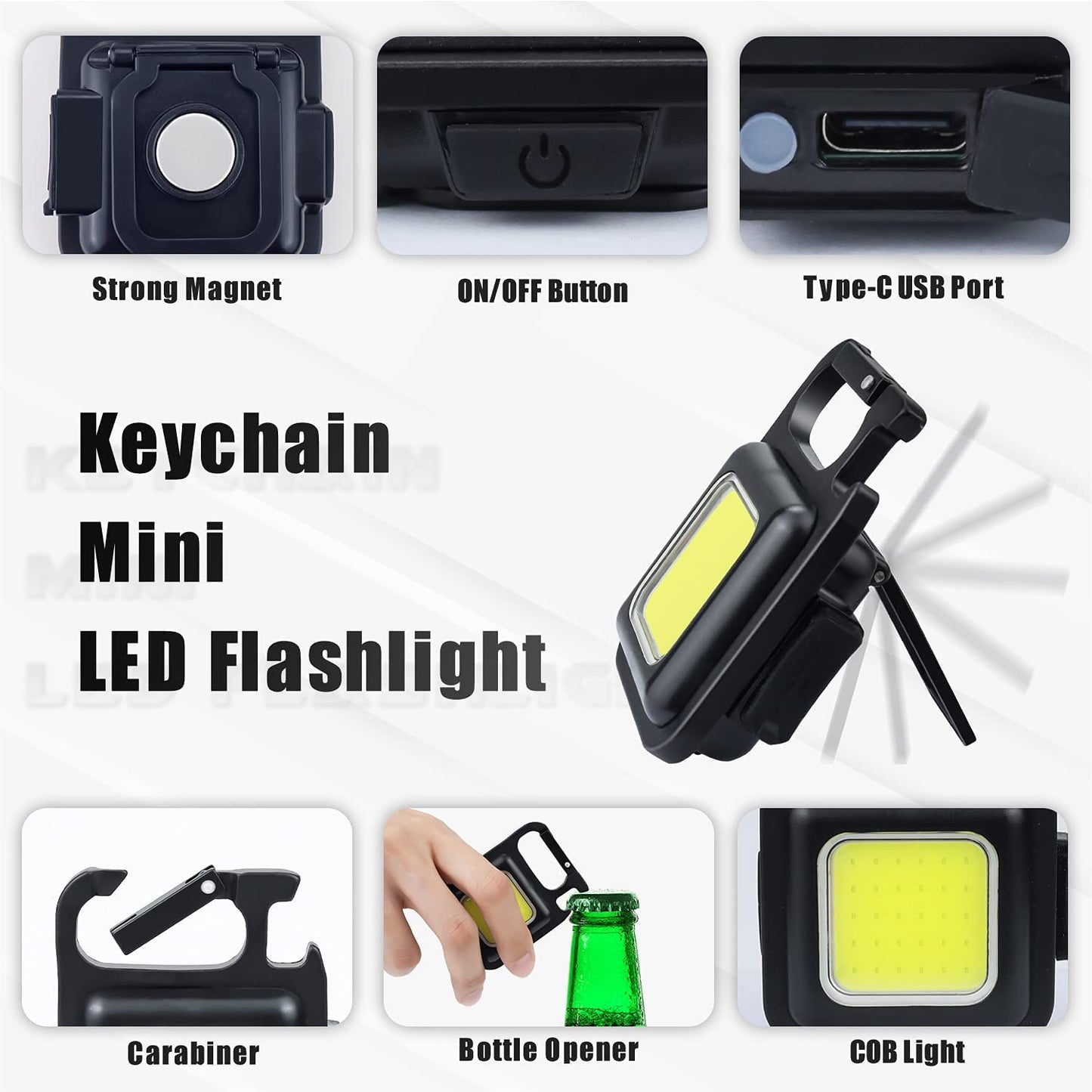 Keychain LED Light with Bottle Opener
