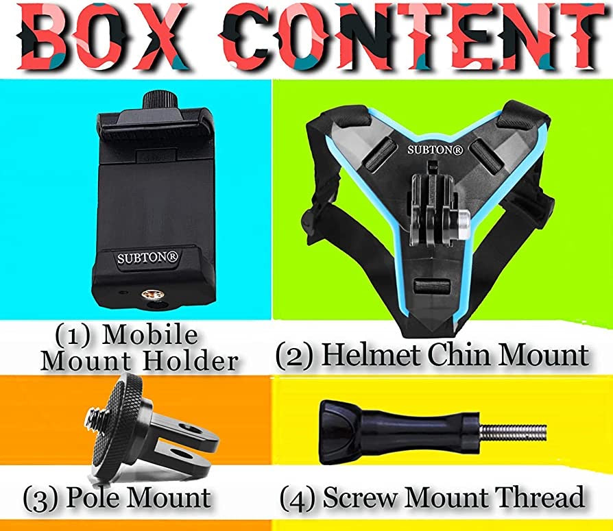 Helmet Chin Mount with Mobile Holder