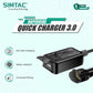 Simtac rapidride quick charger 3.0 with USB-A