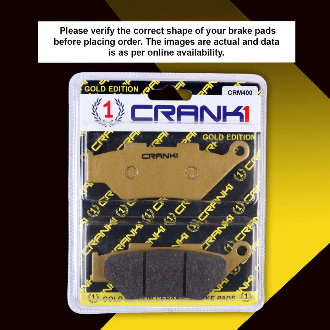 Ceramic Brake Pads For Benelli Imperiale 400 - Front - CRM400 - 1 Set