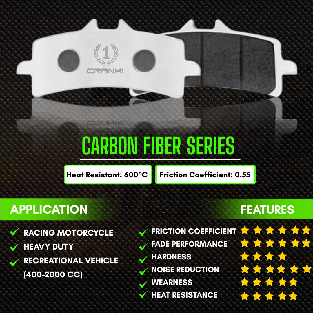 Carbon Brake Pads For Ducati Hypermotard 939 (2016-2018) - Rear - CFB662