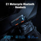 EDYELL C1 Helmet Bluetooth Headsets,IPX5 Waterproof Motorcycle Helmet Headset,V5.3 Bluetooth for Helmet Connects 2 Phones at The Same Time Using Music & GPS,Compatible with All Helmets