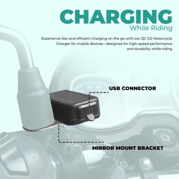 Simtac rapidride quick charger 3.0 with USB-A