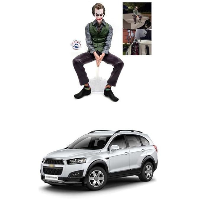 Joker Toy with Mask, 24cm Collectible Statue, Sitting Pose Universal for Top Box, Car Dashboard,Car Bumper,Bonnet