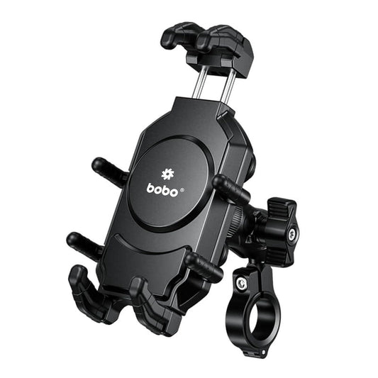 BOBO BM17 Anti-Vibration Anti-Theft Waterproof Bike/Motorcycle/Scooter Mobile Phone Holder Mount, Ideal for Maps and GPS Navigation (Black)
