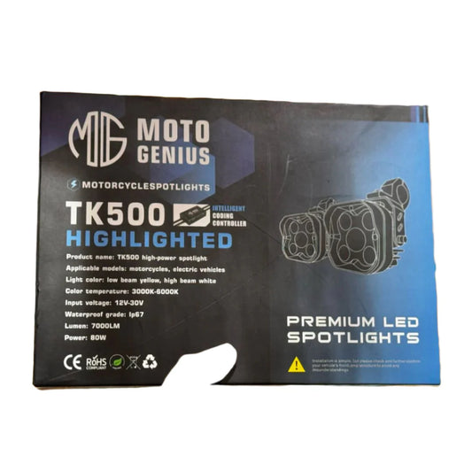 Moto genius TK-500 80 Watt 5 led Lens watt Fog light for all Motorcycles