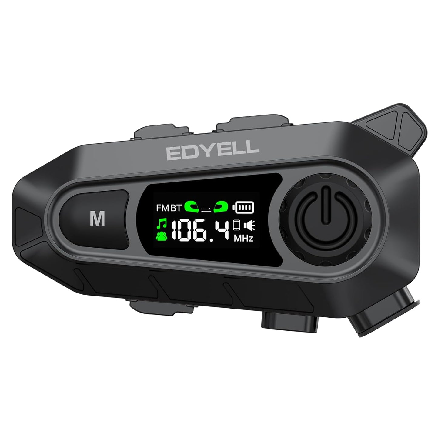 EDYELL A1 NEW Intercom Motorcycle Bluetooth Headsets, Smart LED Display Motorcycle Helmet Speakers, HD Calling and HiFi Music,Waterproof & Dustproof Helmet Headset,Group Communication System On Ear Headphones