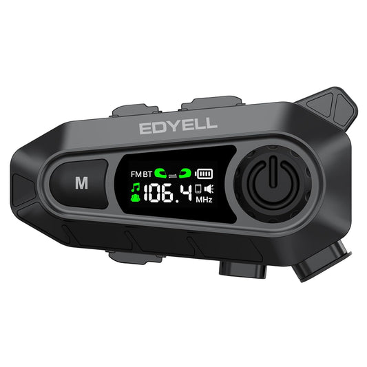 EDYELL A1 NEW Intercom Motorcycle Bluetooth Headsets, Smart LED Display Motorcycle Helmet Speakers, HD Calling and HiFi Music,Waterproof & Dustproof Helmet Headset,Group Communication System On Ear Headphones
