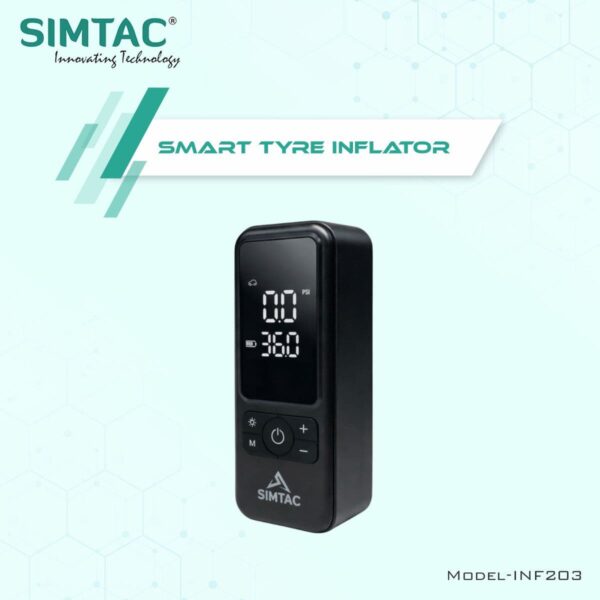 SIMTAC Portable Digital Tyre Inflator Air Compressor Pump for Car & Bike – INF203