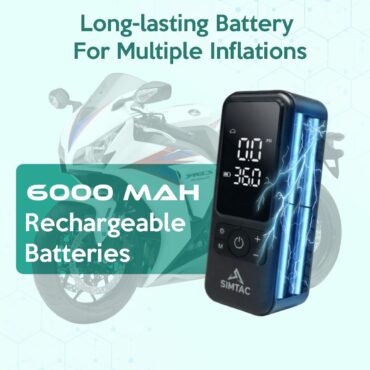SIMTAC Portable Digital Tyre Inflator Air Compressor Pump for Car & Bike – INF203