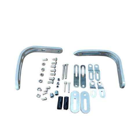 Moto Genius Hand Guard Protector With Aluminum Support - Black - Moto Genius