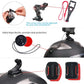 4-Way Helmet Chin Mount with 3M Curved & Flat Adhesive, J Hook Mount Compatible with Gopro 13/12/11/10/9/8/7 Insta 360 & Other Action Cameras