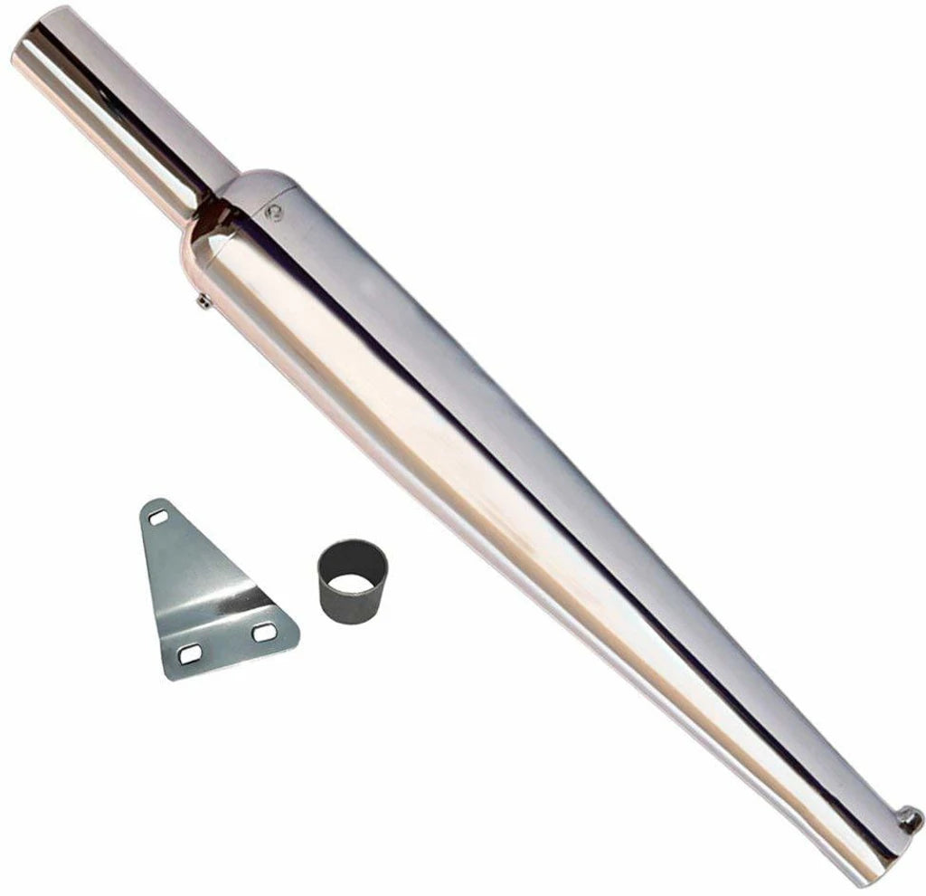 Dhe Best Gold Star/Goldstar Full Chrome Glasswool/Filter Exhaust Silencer Royal Enfield Classic Royal Enfield Classic Full Exhaust System (Mild Steel