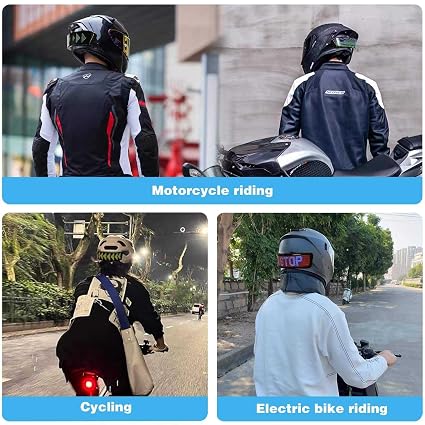 Smart LED Helmet Light with Mobile App Control - Custom Text Display, DIY Drawings, Animated Graphics, Left & Right Turn Indicators, Devil Eye Mode, Bluetooth Connectivity, Rechargeable Battery,