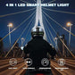 Smart LED Helmet Light with Mobile App Control - Custom Text Display, DIY Drawings, Animated Graphics, Left & Right Turn Indicators, Devil Eye Mode, Bluetooth Connectivity, Rechargeable Battery,