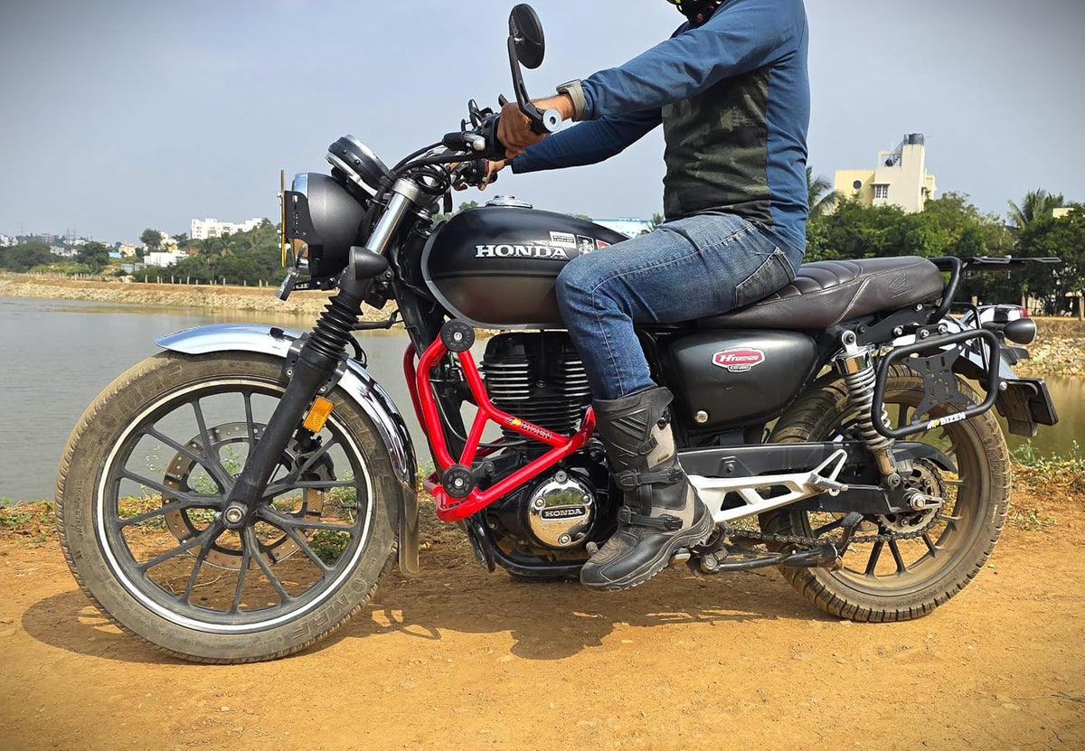 Bizen H'ness 350 Premium Crash Guard with Double Frame Sliders - Black (Fits Honda CB350/ CB350 Classic/ CB350 H’Ness / CB350 RS)