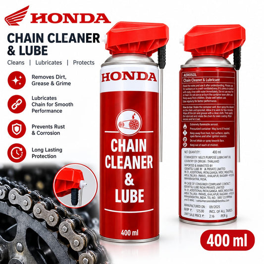 Honda Genuine Aerosol Chain Cleaner & Lube Spray (400 ml) for Motorcycles made in thailand