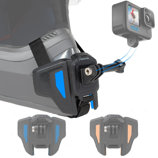 Helmet Chin Mount Set Compatible with All Smartphones and GoPro-13/12/11/10/9/8/7 6/5/4/SJCAM/DJI Osmo and All Action Cameras
