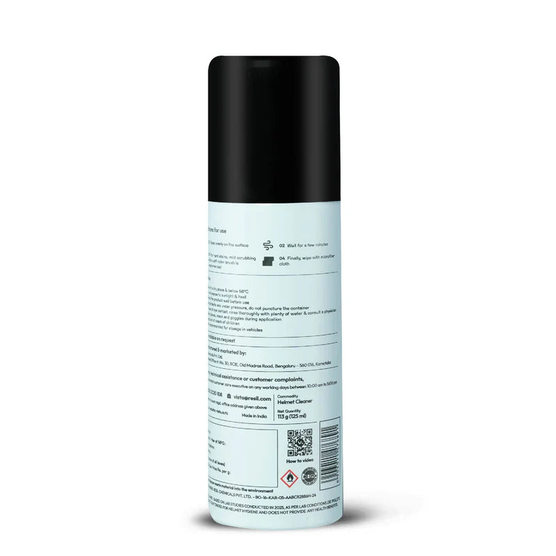 Helmet Kleen Pro – Earth Mint 125 ml | Helmet Cleaner Spray for Bike Helmets | Helmet Deodorizer | Removes Sweat Smell | Antibacterial Helmet Freshener | Natural Plant-Based Formula