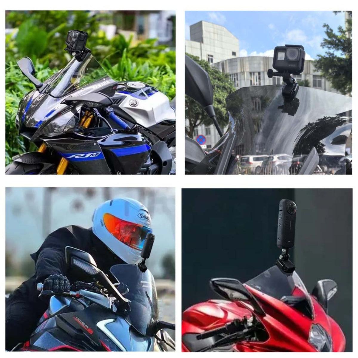Tuyu Motorcycle Windshield Mount Clamp Aluminum Clip