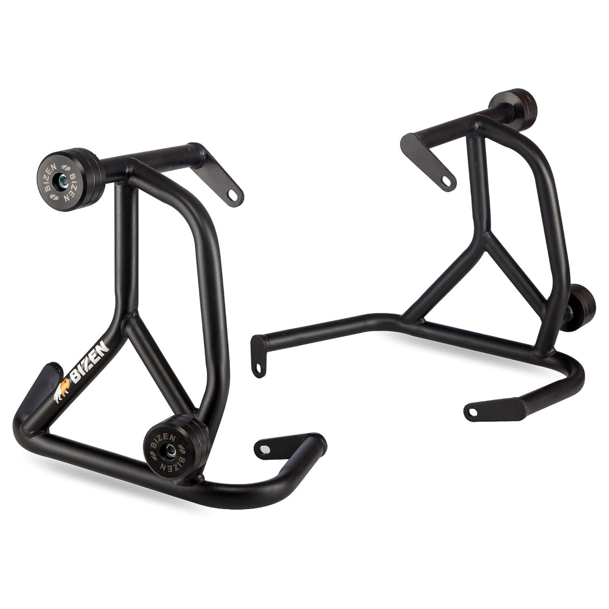Bizen CB350 RS Premium Crash Guard with Double Frame Sliders - Black (Fits Honda CB350 RS)