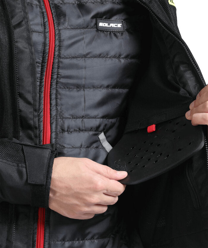 Solace AIR-X V3 Riding Jacket - Black Red