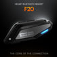 F20 Helmet Bluetooth Headset with Mic | Noise Cancellation | Voice Assistant & Siri
