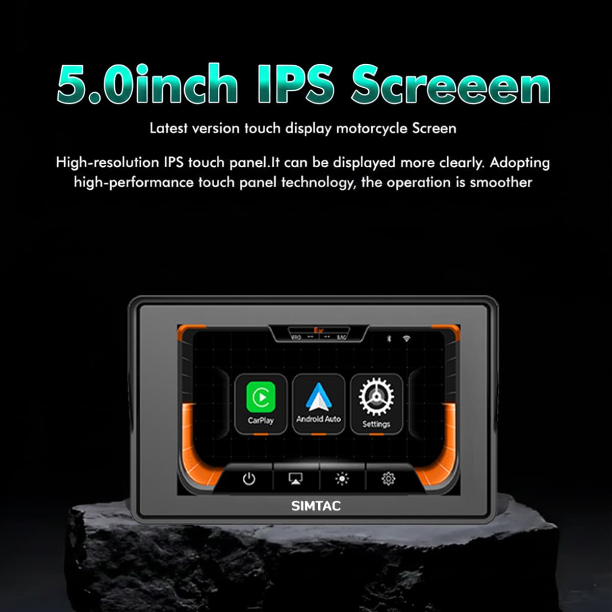 Simtac motorcycle GPS CarPlay & Android Auto system – M2