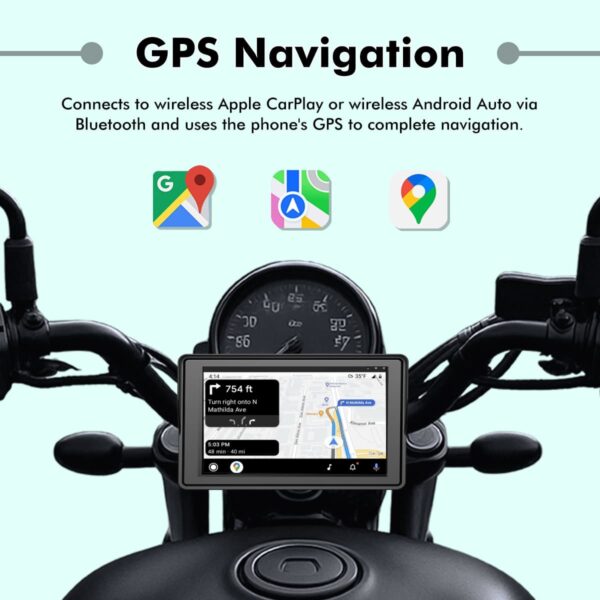 Simtac motorcycle GPS CarPlay & Android Auto system – M4D