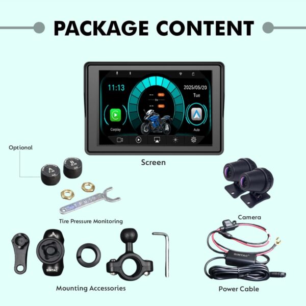 Simtac motorcycle GPS CarPlay & Android Auto system – M4D