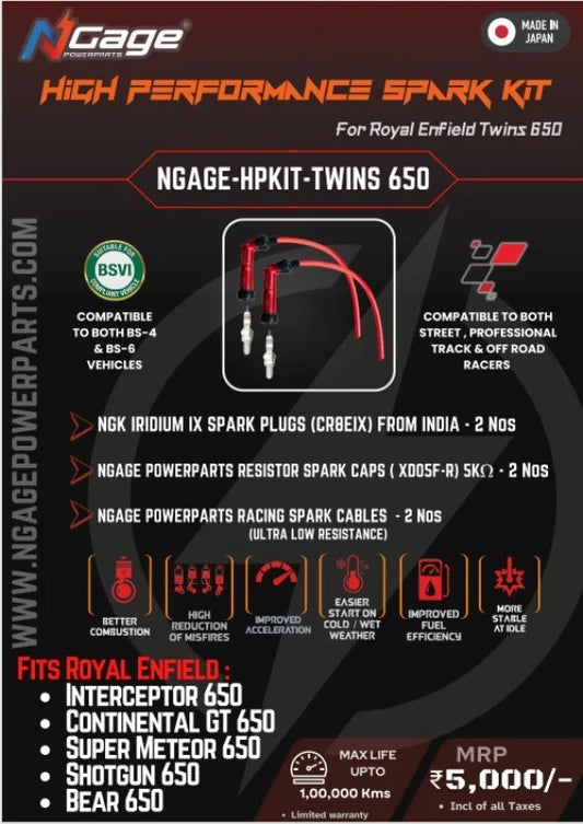 Ngage Spark Plug Kit for Himalayan 450 / Guerrilla 450 - N-Gage Powerparts