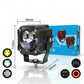 HJG Gorilla V2 Triple Lens Fog with Wiring Harness Kit 120W Gorilla Projector Foglight New Model with Wiring Foglight Ultra Wide Dual Intensity LED Driving Fog Lights White/Yellow 120W Universal For All Cars & Bikes LIU HJG Gorilla V2 Foglight Combo Kit