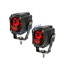HJG Gorilla V2 Triple Lens Fog with Wiring Harness Kit 120W Gorilla Projector Foglight New Model with Wiring Foglight Ultra Wide Dual Intensity LED Driving Fog Lights White/Yellow 120W Universal For All Cars & Bikes LIU HJG Gorilla V2 Foglight Combo Kit