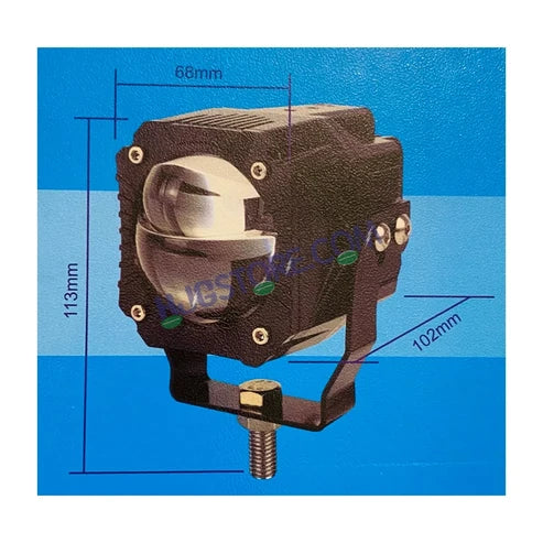 HJG Gorilla Fog with Wiring Harness Kit Combo Dual Lens 120W Gorilla Projector Foglight New Model with Wiring Foglight Ultra Wide Dual Intensity LED Driving Fog Lights White/Yellow 120W Universal For All Cars & Bikes LIU HJG Gorilla Foglight Combo Kit
