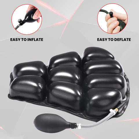 GrandPitstop  |  SKU: AirSeat-Sports-Pre Air Comfy Seat Cushion for Medical, Offices, Home, Motorcycle and Car Lumbar Support - Sports Premium with Pump